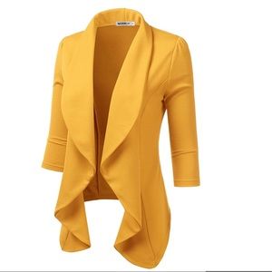 NWOT Lightweight 3/4 Sleeve Open Front Blazer